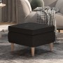 Hocker mit Holzbeinen, gepolstert mit schwarzem Stoff von vidaXL, Klapphocker und Stühle - Ref: Foro24-329448, Preis: 59,28 €...