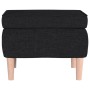 Stool with wooden legs upholstered in black fabric by vidaXL, Folding stools and chairs - Ref: Foro24-329448, Price: 59,28 €,...