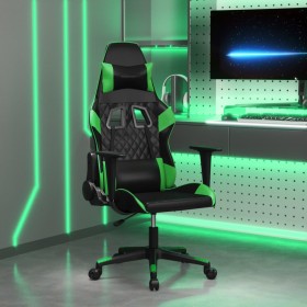 Black and green synthetic leather gaming chair by vidaXL, Gaming chairs - Ref: Foro24-3143756, Price: 129,99 €, Discount: %