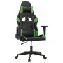 Black and green synthetic leather gaming chair by vidaXL, Gaming chairs - Ref: Foro24-3143756, Price: 129,45 €, Discount: %