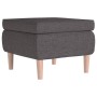 Hocker mit Holzbeinen, gepolstert mit dunkelgrauem Stoff von vidaXL, Klapphocker und Stühle - Ref: Foro24-329447, Preis: 72,7...