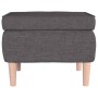 Hocker mit Holzbeinen, gepolstert mit dunkelgrauem Stoff von vidaXL, Klapphocker und Stühle - Ref: Foro24-329447, Preis: 72,7...