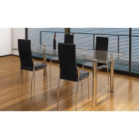 Esszimmerstühle 4 Einheiten Kunstleder schwarz von vidaXL, Essstühle - Ref: Foro24-60570, Preis: 201,85 €, Rabatt: %