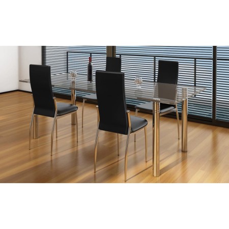 Esszimmerstühle 4 Einheiten Kunstleder schwarz von vidaXL, Essstühle - Ref: Foro24-60570, Preis: 201,62 €, Rabatt: %