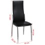 Sillas de comedor 4 unidades cuero sintético negro de vidaXL, Sillas de comedor - Ref: Foro24-60570, Precio: 201,62 €, Descue...