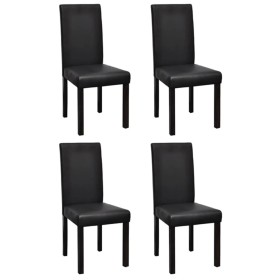 Dining chairs 4 units black synthetic leather by vidaXL, dining chairs - Ref: Foro24-60586, Price: 295,63 €, Discount: %