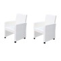 Sillas de comedor 2 unidades cuero sintético blanco de vidaXL, Sillas de comedor - Ref: Foro24-60347, Precio: 251,08 €, Descu...