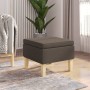 Stool with wooden legs upholstered in taupe gray fabric by vidaXL, Folding stools and chairs - Ref: Foro24-329433, Price: 52,...