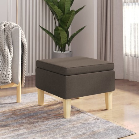 Stool with wooden legs upholstered in taupe gray fabric by vidaXL, Folding stools and chairs - Ref: Foro24-329433, Price: 52,...