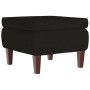 Stool with black velvet wooden legs by vidaXL, Folding stools and chairs - Ref: Foro24-329463, Price: 60,54 €, Discount: %