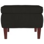 Stool with black velvet wooden legs by vidaXL, Folding stools and chairs - Ref: Foro24-329463, Price: 60,54 €, Discount: %