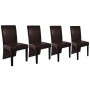 Sillas de comedor 4 unidades cuero sintético marrón oscuro de vidaXL, Sillas de comedor - Ref: Foro24-60598, Precio: 220,37 €...