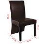 Sillas de comedor 4 unidades cuero sintético marrón oscuro de vidaXL, Sillas de comedor - Ref: Foro24-60598, Precio: 220,37 €...