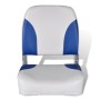 Boat seat with folding backrest, blue and white cushion, 41x36x48cm. by vidaXL, Sailboat parts - Ref: Foro24-90419, Price: 64...