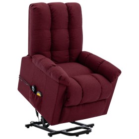 Sillón de masaje elevable tela rojo tinto de vidaXL, Sillones de masaje eléctricos - Ref: Foro24-321393, Precio: 393,99 €, De...