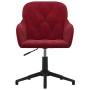 Silla de oficina giratoria de terciopelo rojo tinto de vidaXL, Sillas de oficina - Ref: Foro24-344861, Precio: 90,70 €, Descu...