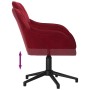 Silla de oficina giratoria de terciopelo rojo tinto de vidaXL, Sillas de oficina - Ref: Foro24-344861, Precio: 90,70 €, Descu...