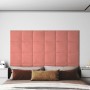 Wall panels 12 pcs pink velvet 30x30 cm 1.08 m² by vidaXL, Wall covering - Ref: Foro24-343810, Price: 42,14 €, Discount: %