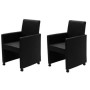 Sillas de comedor 2 unidades cuero sintético negro de vidaXL, Sillas de comedor - Ref: Foro24-60346, Precio: 304,24 €, Descue...