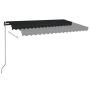 Toldo manual retráctil con LED gris antracita 450x350 cm de vidaXL, Toldos - Ref: Foro24-3069204, Precio: 483,17 €, Descuento: %