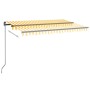 Toldo manual retráctil con LED amarillo y blanco 450x350 cm de vidaXL, Toldos - Ref: Foro24-3069203, Precio: 483,42 €, Descue...