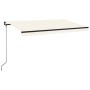 Retractable manual awning with LED cream 450x350 cm by vidaXL, Awnings - Ref: Foro24-3069202, Price: 515,99 €, Discount: %