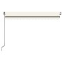 Retractable manual awning with LED cream 450x350 cm by vidaXL, Awnings - Ref: Foro24-3069202, Price: 515,99 €, Discount: %