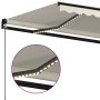 Retractable manual awning with LED cream 450x350 cm by vidaXL, Awnings - Ref: Foro24-3069202, Price: 515,99 €, Discount: %