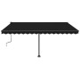 Manual retractable awning with LED anthracite gray 450x350 cm by vidaXL, Awnings - Ref: Foro24-3069844, Price: 606,99 €, Disc...