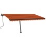 Toldo manual retráctil con LED naranja y marrón 450x350 cm de vidaXL, Toldos - Ref: Foro24-3069845, Precio: 602,36 €, Descuen...