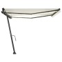 Toldo manual retráctil con LED color crema 450x350 cm de vidaXL, Toldos - Ref: Foro24-3069842, Precio: 590,08 €, Descuento: %