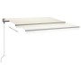 Manual retractable awning with cream-colored LED 450x350 cm by vidaXL, Awnings - Ref: Foro24-3069842, Price: 590,08 €, Discou...