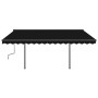 Toldo manual retráctil con LED gris antracita 4,5x3,5 m de vidaXL, Toldos - Ref: Foro24-3070244, Precio: 674,43 €, Descuento: %