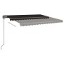 Toldo manual retráctil con LED gris antracita 4,5x3,5 m de vidaXL, Toldos - Ref: Foro24-3070244, Precio: 674,43 €, Descuento: %