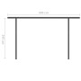 Toldo manual retráctil con LED gris antracita 4,5x3,5 m de vidaXL, Toldos - Ref: Foro24-3070244, Precio: 674,43 €, Descuento: %