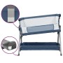 Crib with mattress in navy blue linen fabric by vidaXL, Cribs and beds for children - Ref: Foro24-10292, Price: 116,05 €, Dis...