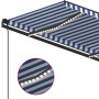 Manual retractable awning with blue and white LED 4.5x3.5 m by vidaXL, Awnings - Ref: Foro24-3070241, Price: 673,01 €, Discou...