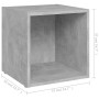 Mueble de TV 4uds madera contrachapada gris hormigón 37x35x37cm de vidaXL, Muebles TV - Ref: Foro24-805512, Precio: 56,24 €, ...