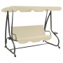 Garden Rocking Bench with Sand White Canopy by vidaXL, Garden rockers - Ref: Foro24-313337, Price: 249,04 €, Discount: %