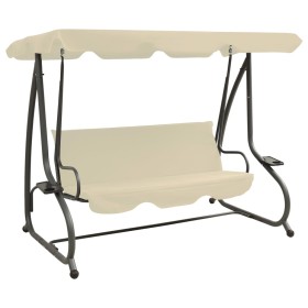 Garden Rocking Bench with Sand White Canopy by vidaXL, Garden rockers - Ref: Foro24-313337, Price: 237,99 €, Discount: %