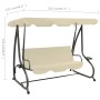 Garden Rocking Bench with Sand White Canopy by vidaXL, Garden rockers - Ref: Foro24-313337, Price: 249,04 €, Discount: %