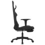 Silla gaming con reposapiés tela negro y blanco de vidaXL, Sillones para videojuegos - Ref: Foro24-3143750, Precio: 144,82 €,...