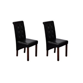 Dining chairs 2 units black synthetic leather by vidaXL, dining chairs - Ref: Foro24-60623, Price: 171,99 €, Discount: %