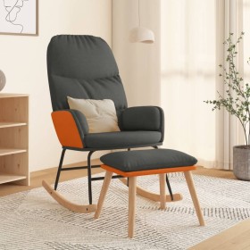 Rocking chair with footrest in dark gray fabric by vidaXL, Rocking chairs - Ref: Foro24-3097402, Price: 164,40 €, Discount: %