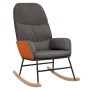 Silla mecedora con reposapiés tela gris oscuro de vidaXL, Mecedoras - Ref: Foro24-3097402, Precio: 164,40 €, Descuento: %