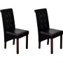 Dining chairs 2 units black synthetic leather by vidaXL, dining chairs - Ref: Foro24-60623, Price: 173,10 €, Discount: %