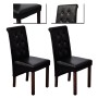 Dining chairs 2 units black synthetic leather by vidaXL, dining chairs - Ref: Foro24-60623, Price: 173,10 €, Discount: %