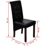 Dining chairs 2 units black synthetic leather by vidaXL, dining chairs - Ref: Foro24-60623, Price: 173,10 €, Discount: %