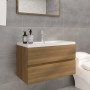 Mueble de baño con lavabo madera contrachapada marrón roble de vidaXL, Tocadores de baño - Ref: Foro24-3120344, Precio: 220,8...