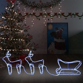 Christmas garden decoration reindeer and sleigh 576 LEDs by vidaXL, Christmas lights - Ref: Foro24-329811, Price: 43,10 €, Di...